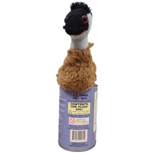 Canned Gifts - Canned Emu | Stuffed Animal Farm Plush w/Jokes | Unique Gift