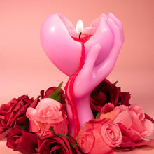 Load image into Gallery viewer, 54 Celsius - Heart Burn Candle - 7&quot; Tall, Bleeding Heart, 18 Hr Burn Time

