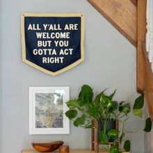 Load image into Gallery viewer, Oxford Pennant - All Y'all Are Welcome Camp Flag • Tate Farms x Oxford Pennant
