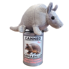 Load image into Gallery viewer, Canned Gifts - Canned Armadillo | Stuffed Animal Plush w/Funny Jokes on Can
