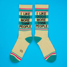 Load image into Gallery viewer, Gumball Poodle - I Like Dogs More Than People Gym Crew Socks
