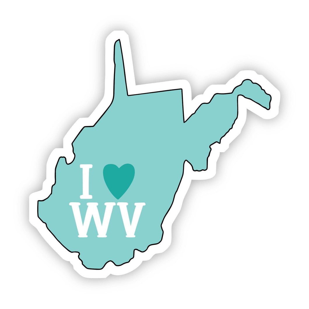Big Moods - I Love West Virginia Teal Sticker