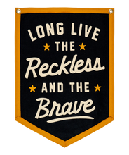 Load image into Gallery viewer, Oxford Pennant - Long Live the Reckless and the Brave Camp Flag • All Time Low x Oxford Pennant
