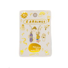 Load image into Gallery viewer, Yellow Owl Workshop - Vote Earrings - Gold Election Statement Jewelry
