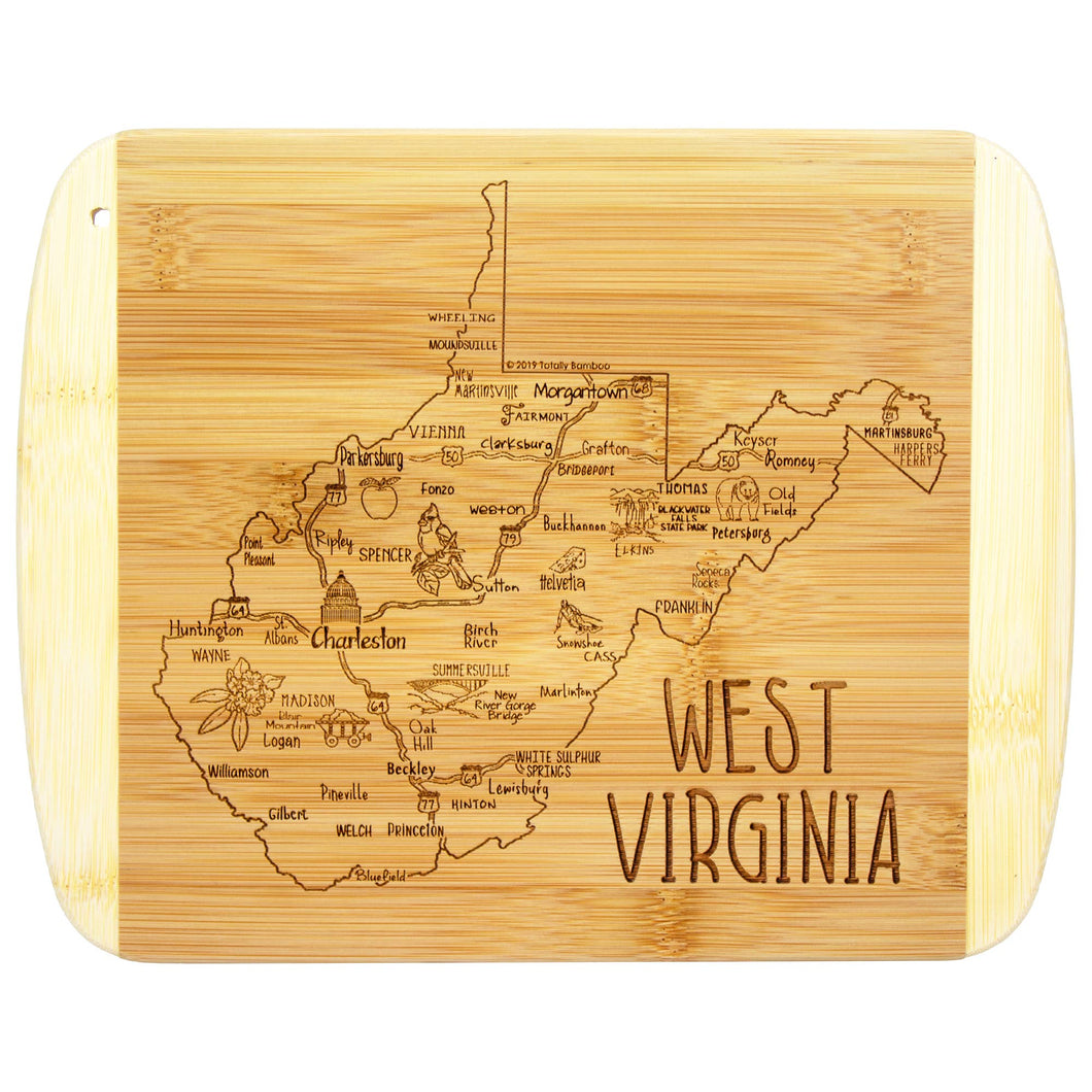 Totally Bamboo - A Slice of Life West Virginia Cutting & Charcuterie Board