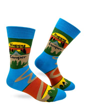 Load image into Gallery viewer, Fabdaz - Happy Camper Men&#39;s Novelty Crew Socks
