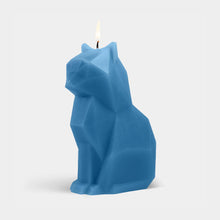 Load image into Gallery viewer, 54 Celsius - PyroPet Kisa Cat Skeleton Candle - 7&quot; Tall, Blue
