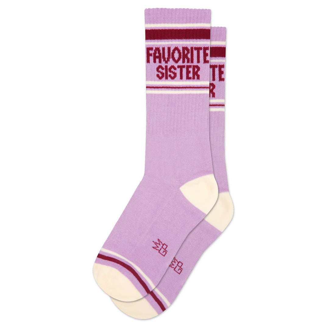 Gumball Poodle - Favorite Sister Gym Crew Socks