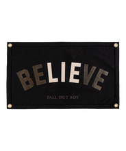 Load image into Gallery viewer, Oxford Pennant - The Best Part of Believe Is The Lie Camp Flag • Fall Out Boy x Oxford Pennant
