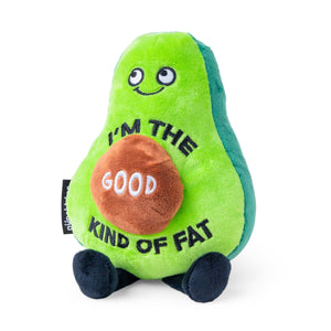 Punchkins - "I'm The Good Kind Of Fat" Novelty Plush Avocado Gift