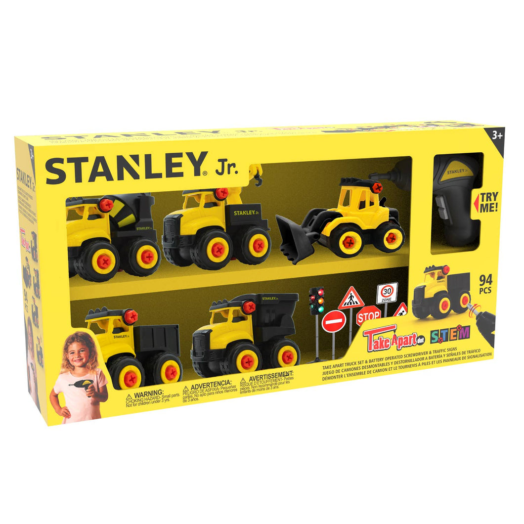Toysmith - Red Toolbox Stanley Jr. Take Apart 5-Piece Set & Screwdriver