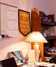 Load image into Gallery viewer, Oxford Pennant - Adversity Is A Terrible Thing To Waste Camp Flag • Unreasonable Hospitality x Oxford Pennant
