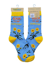 Load image into Gallery viewer, Fabdaz - Suck It Up Buttercup Women&#39;s Crew Socks
