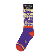 Load image into Gallery viewer, Gumball Poodle - Are You Over Thinking What I&#39;m Over Thinking? Gym Crew Socks
