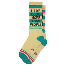 Load image into Gallery viewer, Gumball Poodle - I Like Dogs More Than People Gym Crew Socks
