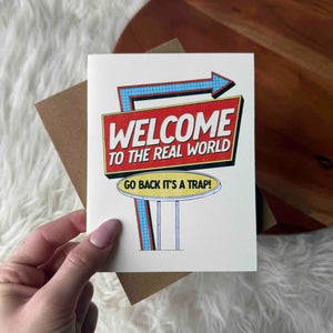 Big Moods - "Welcome To The Real World" Graduation Card