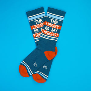 Gumball Poodle - The Library Is My Therapist Gym Crew Socks