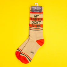 Load image into Gallery viewer, Gumball Poodle - My Farts Don&#39;t Stink Gym Crew Socks
