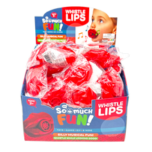 Load image into Gallery viewer, Novelty Brands - So Much Fun! Red Whistle Lips Bulk Pack - 48/Display

