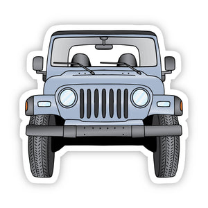 Big Moods - Grey Jeep Front Aesthetic Sticker