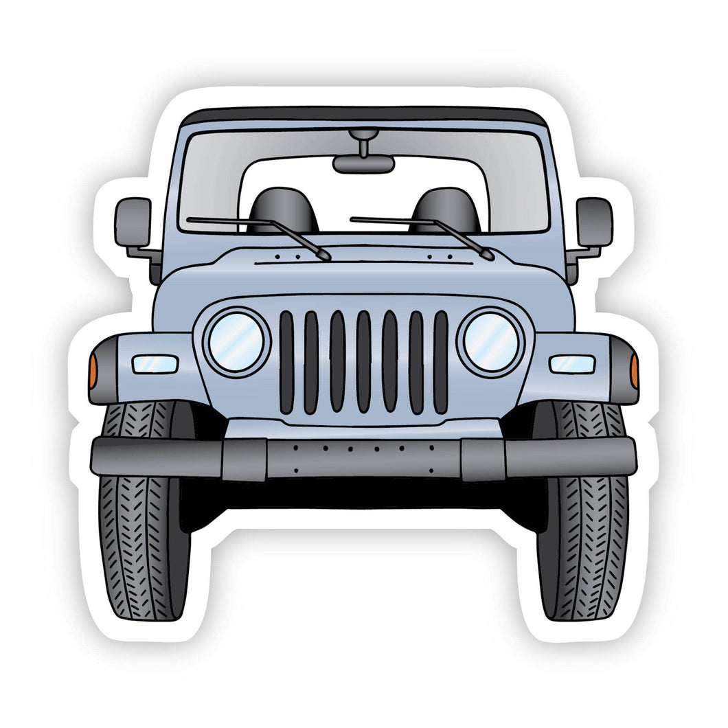 Big Moods - Grey Jeep Front Aesthetic Sticker