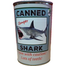 Load image into Gallery viewer, Canned Gifts - Canned Shark | Stuffed Animal Plush w/Jokes | Unique Gift

