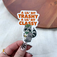 Load image into Gallery viewer, Big Moods - A Lil Bit Trashy A Lil Bit Classy Cowboy Raccoon Sticker

