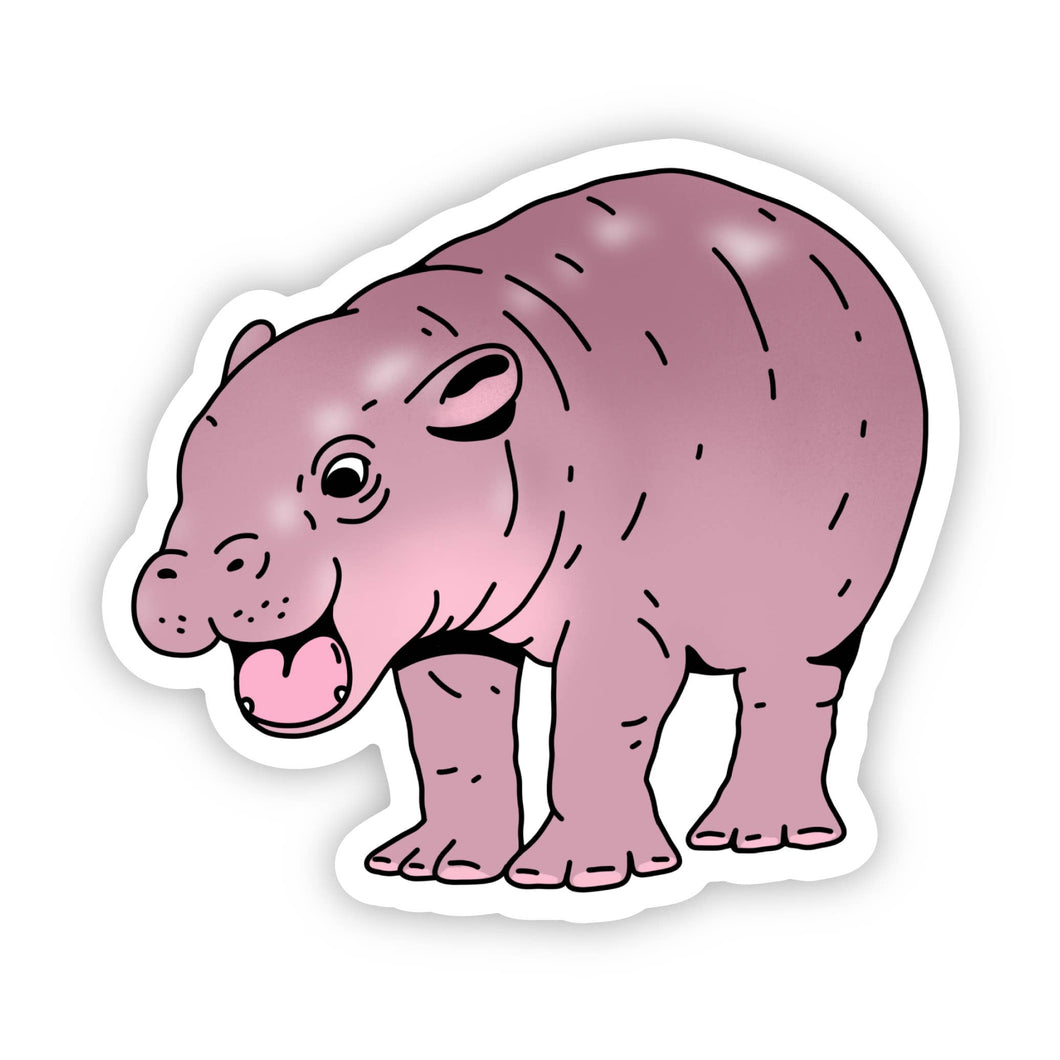 Big Moods - Cute Moo Deng Hippo Sticker