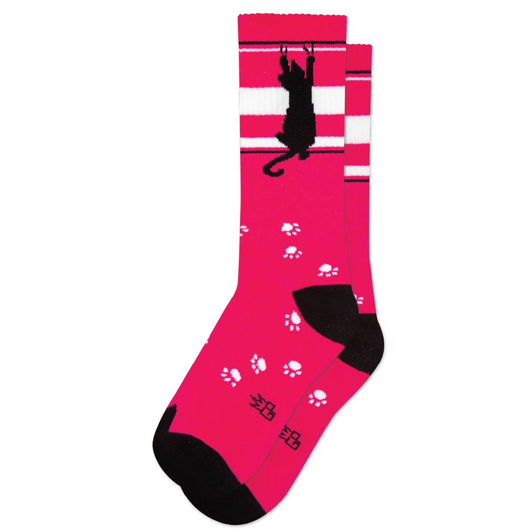 Gumball Poodle - Scratching Black Cat Gym Crew Socks