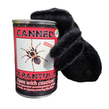 Load image into Gallery viewer, Canned Gifts - Canned Tarantula - Bug Insect Plush Gift in Can w/Jokes
