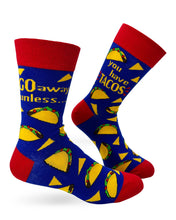 Load image into Gallery viewer, Fabdaz - Go Away Unless You Have Tacos Men&#39;s Novelty Crew Socks
