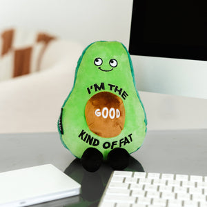 Punchkins - "I'm The Good Kind Of Fat" Novelty Plush Avocado Gift
