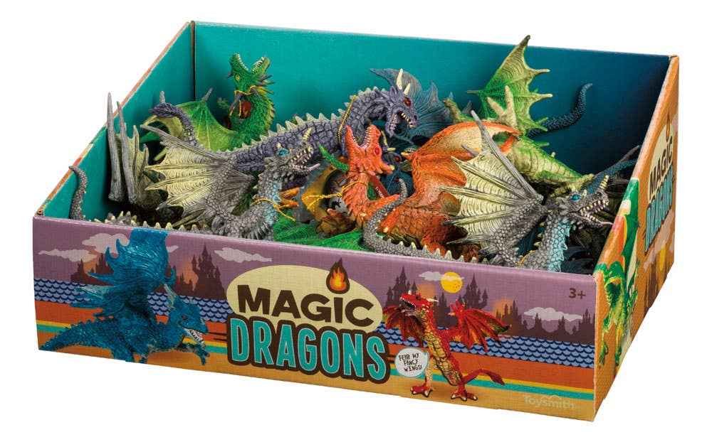 Toysmith - Magic Dragon, Assorted Colors Dragon Figurines