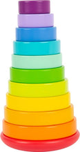 Load image into Gallery viewer, Hauck Toys - Small Foot Wooden Toys Large Stacking Rainbow Tower Designed
