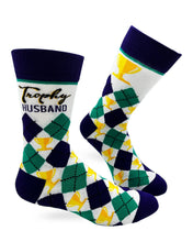 Load image into Gallery viewer, Fabdaz - Trophy Husband Men&#39;s Novelty Crew Socks
