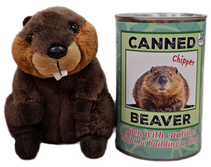 Canned Gifts - Chipper the Canned Beaver | Stuffed Animal Plush w