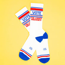 Load image into Gallery viewer, Gumball Poodle - Vote...For Longer Weekends Gym Crew Socks
