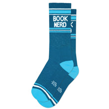 Load image into Gallery viewer, Gumball Poodle - Book Nerd Gym Crew Socks
