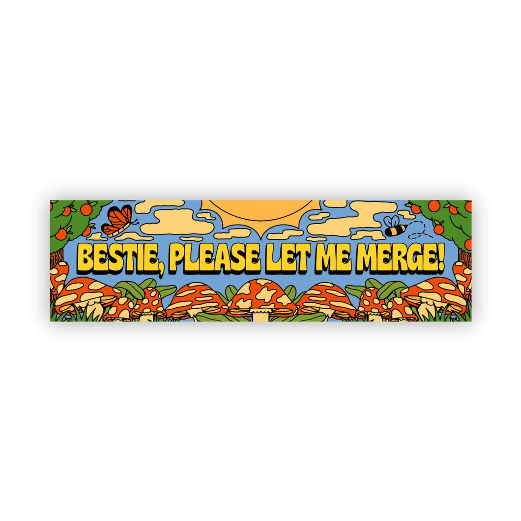 Big Moods - Bestie, Please Let Me Merge! Large Sticker