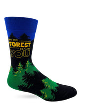 Load image into Gallery viewer, Fabdaz - May The Forest Be With You Men&#39;s Novelty Crew Socks
