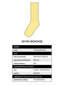 Gumball Poodle - Upside-Down White Cat Gym Crew Socks