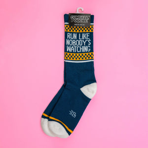 Gumball Poodle - Run Like Nobody's Watching Gym Crew Socks