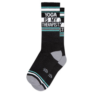 Gumball Poodle - Yoga Is My Therapist Gym Crew Socks