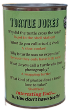 Load image into Gallery viewer, Canned Gifts - Canned Sea Turtle Stuffed Animal Plush w/Jokes | Unique Gift
