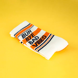 Gumball Poodle - Buh Bye Bad Vibes Gym Crew Socks