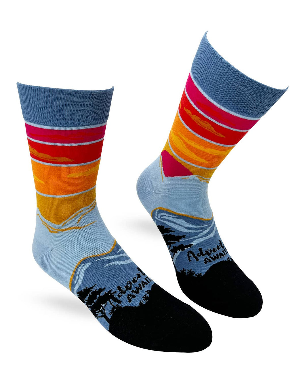 Fabdaz - Adventure Awaits Men's Novelty Crew Socks