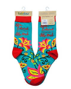 Fabdaz - She Believed She Could, So She Did Women's Crew Socks