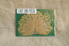 Load image into Gallery viewer, East End Press - PEACOCK GREETING CARD
