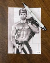 Load image into Gallery viewer, Peachy Kings / Kweer Cards - Tom of Finland Postcard "CHAPS" (Gay, Queer, LGBTQ)
