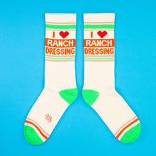 Load image into Gallery viewer, Gumball Poodle - I ❤️ Ranch Dressing Gym Crew Socks
